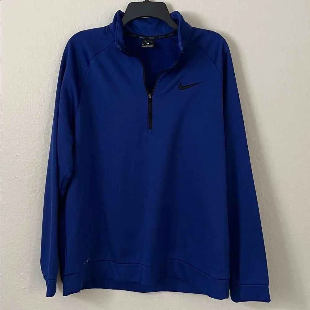 Nike Dri Fit Men's Therma Half Zip Pullover Blue Size XLarge